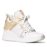 Michael Kors Shoes | New Beautiful Michael Kors Georgie Trainer Sneaker | Color: Gold/White | Size: 8.5