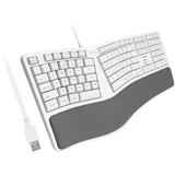 Macally Ergonomic Keyboard with Palm Rest for Mac (White) MERGOKEY