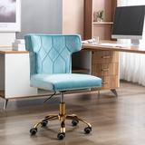 Rosdorf Park Aaima Task Chair Upholstered in Green/Blue, Size 34.0 H x 23.0 W x 22.0 D in | Wayfair 421BE0B9FBF443B5996BCC28BE89AF20