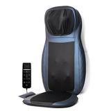 Inbox Zero Faux Leather Adjustable Width Heated Massage Chair Faux Leather, Size 34.25 H x 18.5 W x 16.14 D in | Wayfair