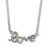 Samuel B. Collection Women's Necklaces - 18k Yellow Gold & Sterling Silver 'Love' Statement Necklace