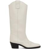 Square Toe Cowboy Boots - White - MSGM Boots