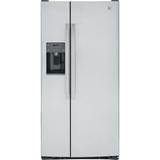 GE Appliances 33" Side By Side 23 cu. ft. Refrigerator in Gray, Size 69.88 H x 32.75 W x 34.75 D in | Wayfair GSS23GYPFS