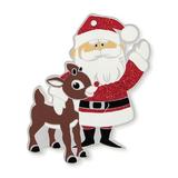 The Holiday Aisle® Rudolph & Santa Hanging Figurine Ornament Metal, Size 1.7 H x 3.3 W x 4.9 D in | Wayfair 001B9B7EB70A490B880DAD05248B8CC8