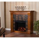 Lark Manor™ Mulholland Electric Fireplace in Brown, Size 40.0 H x 45.5 W x 14.5 D in | Wayfair BEE95BBAE1754BCC91004DBDBE8E16CF