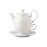 Juliska Berry & Thread Whitewash Tea For One Includes Saucer