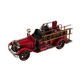 17 Stories Fire Engine Truck Metal in Gray/Red, Size 6.0 H x 15.0 W x 5.5 D in | Wayfair 2E645AB1F989451CAC9F92AB820507D6