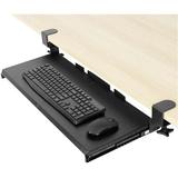 Inbox Zero Large Keyboard Tray Under Desk Pull Out w/ Extra Sturdy C Clamp Mount System in Black, Size 0.0 H x 32.5 W x 12.3 D in | Wayfair