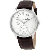 Les Vauberts Quartz White Dial Brown Leather Watch 3 Ain - Metallic - Edox Watches