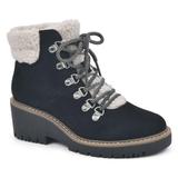 Dynamite Faux Shearling Lined Bootie In Black/fabric At Nordstrom Rack - Black - White Mountain Boots