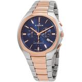 Les Bemonts Chronograph Quartz Blue Dial Watch 357r Buir - Blue - Edox Watches