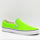 Vans Shoes | Classic Slip On Vans Women Neon Gecko Green | Color: Green/White | Size: Various
