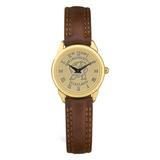 Women's Maryland Terrapins Medallion Brown Leather Wristwatch