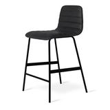 Gus* Modern Lecture Series Short, Counter & Bar Stool Upholstered/Leather/Metal/Genuine Leather, Size 32.0 H x 19.0 W x 20.5 D in | Wayfair