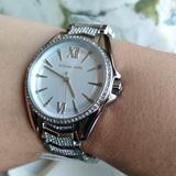 Michael Kors Accessories | Michael Kors Pave Silver Stainless Steel Watch | Color: Silver | Size: Os