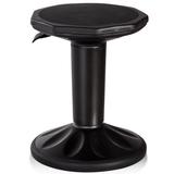 FORCLOVER 23 in. Black Adjustable Backless Silicone Material Active Learning Stool Wobble Chair with Plastic-Seat (1-Piece)
