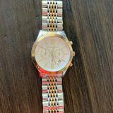 Michael Kors Accessories | Mens Brookton Two-Tone Michael Kors Watch | Color: Cream/Tan | Size: Os
