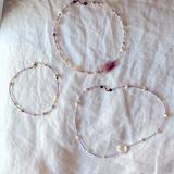 Free People Jewelry | Crystal Bead Choker- Rose Quartz, Pearl, Amazonite | Color: White/Silver | Size: Os
