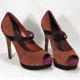 Jessica Simpson Shoes | Jessica Simpson Suede Mary Jane Pumps Size10b | Color: Gray/White | Size: 10