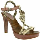 Coach Shoes | Coach Simona Platform Heel Sandal Shoes 9.5 | Color: Silver | Size: 9.5