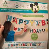 Disney Party Supplies | Mickey Mouse 1st Birthday Banner | Color: Tan/Cream | Size: Os