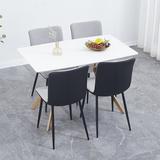 Corrigan Studio® Dining Chair 4-Piece Set Kitchen Dining Room Chair Special Chair Living Room Bedroom Medieval Modern Cushion Side Chair w/ Cushion Seat Back Upholstered