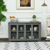Andover Mills™ Fiorillo Sideboard Buffet Cupboard Storage Cabinet w/ Sliding Door Wood in Gray, Size 24.5 H x 42.0 W x 13.0 D in | Wayfair