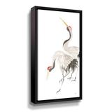 Rosecliff Heights Scroll Crane IV - Painting on Canvas in Black, Size 24.0 H x 12.0 W x 2.0 D in | Wayfair 23E92C8A69484A29B9EDBB9DA691C6AA
