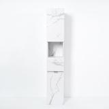 Orren Ellis Modern Bathroom Cabinet w/ Drawers Wall Mounted Bathroom Cabinet w/ Doors w/ Shelf Manufactured Wood in Brown/White | Wayfair