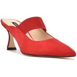 Watchit Pointy Toe Mule Shoes - Red - Nine West Heels