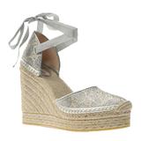 Gucci Shoes | Gucci Women's Heritage Gg Lam Platform Espadrilles | Color: Silver | Size: 38.5eu