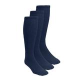 Men's Big & Tall Diabetic Over-the-Calf Extra Wide Socks 3-Pack by KingSize in Navy (Size L)