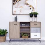 Wade Logan® Javin TV Stand for TVs up to 55" Wood in Brown, Size 49.0 H in | Wayfair EBC033438EE74316AD734104D9C0EE89