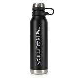 Nautica Logo Double-Walled Stainless Steel Water Bottle True Black, OS
