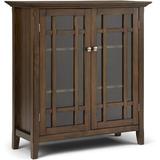 Red Barrel Studio® Riveron Solid Wood 2 - Door Square Accent Cabinet Wood in Brown, Size 42.2 H x 39.0 W x 17.0 D in | Wayfair