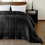 George Oliver Bronno Soft Blanket Fleece & Microfiber in Black, Size 90.0 W in | Wayfair 41939365C7DB4201BCF7FAB2E808AB13