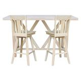 Gracie Oaks Anacleta 2 - Person Bar Height Dining Set Wood in Brown/White, Size 42.0 H in | Wayfair 1FF71028B3EE423E81764045933E0ECE