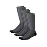 Men's Big & Tall Full Length Cushioned Crew Socks 3-Pack by KingSize in Heather Charcoal (Size 2XL)