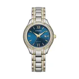 Citizen Women's Silhouette Crystal Accent Two Tone Stainless Steel Bracelet Watch