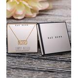Rae Dunn Women's Necklaces Yellow - 18k Yellow Gold-Plated 'Blessed' Bar Necklace