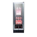 Summit Appliance 60 Cans (12 oz.) Freestanding Beverage Refrigerator w/ Wine Storage Stainless Steel/Glass in Gray | Wayfair SCR1225B