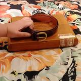 Coach Accessories | Coach Burgundy Polished Cowhide & Solid Brass 38 Belt | Color: Brown/Red | Size: 38