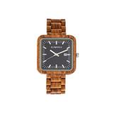 Earth Wood Berkshire Bracelet Watch w/Date Olive One Size ETHEW5704