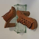 Michael Kors Shoes | Euc Michael Kors Westley Woven Leather Platform Clogs | Color: Brown/Tan | Size: 7