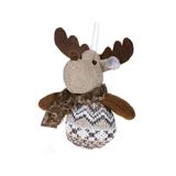 The Holiday Aisle® Outback Reindeer Plush Hanging Figurine Ornament Fabric, Size 5.15 H x 1.6 W x 3.55 D in | Wayfair