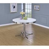 Latitude Run® Earlton Round Dining Table Wood/Metal in Brown/Gray/White, Size 29.5 H x 42.0 W x 42.0 D in | Wayfair