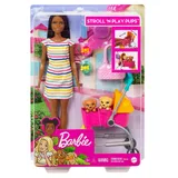 Barbie Stroll 'n' Play Pups Doll and Accessories, Multicolor