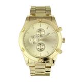 Men's Big & Tall Gold Analog Watch by KingSize in Gold