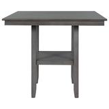 SMOSJ TREXM Wooden Counter Height Dining Table w/ Storage Shelving Wood in Gray, Size 35.7 H x 40.0 W x 40.0 D in | Wayfair MDW9M210375-DJ
