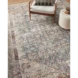 Blue Area Rug - Amber Lewis x Loloi Georgie Oriental Teal/Antique Area Rug Polyester in Blue, Size 120.0 W x 0.19 D in | Wayfair GEORGER-04TEANA0E0